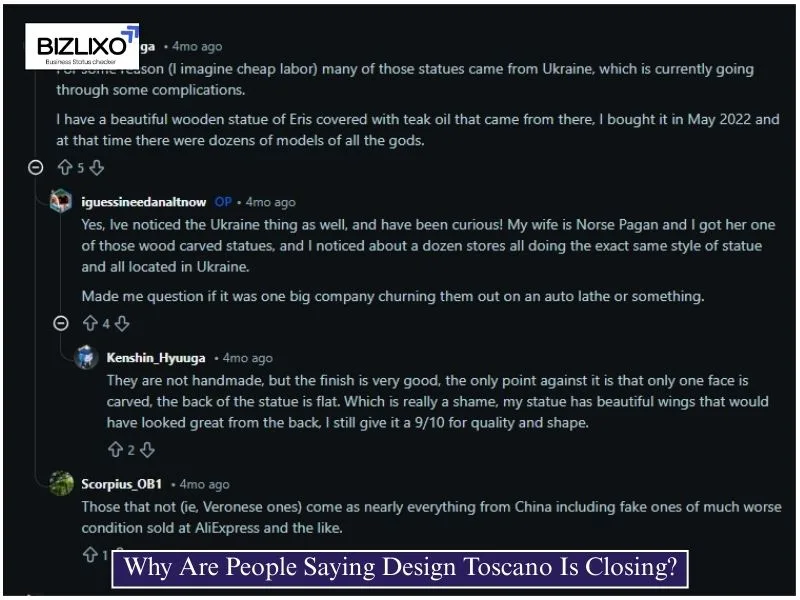 Why Are People Saying Design Toscano Is Closing?